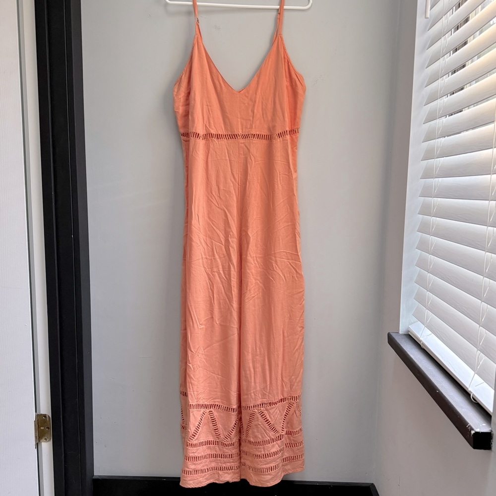 O’Neill Mateo Woven Tank Jumpsuit Coral L